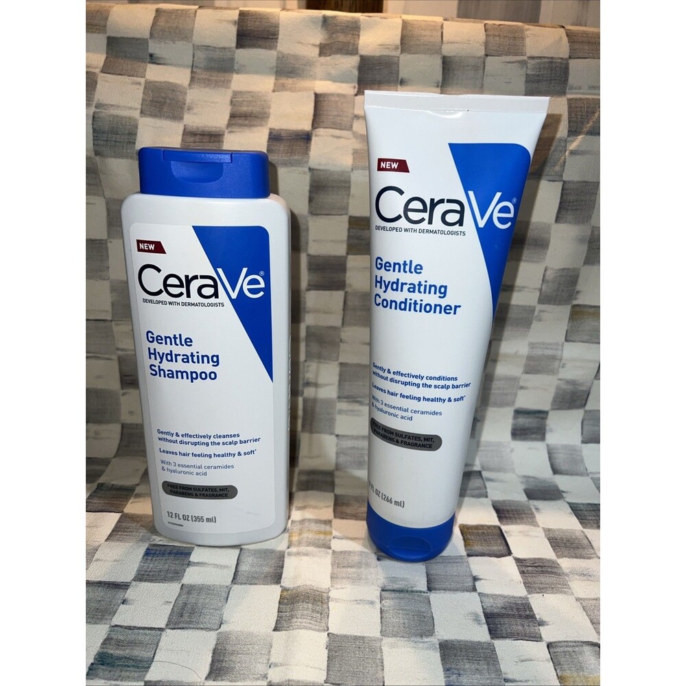 CeraVe GENTLE HYDRATING SHAMPOO 12 OZ & GENTLE HYDRATING CONDITIONER 9 OZ